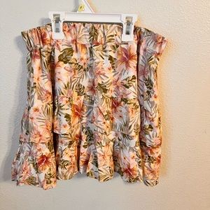 Womens hibiscus mini skirt
